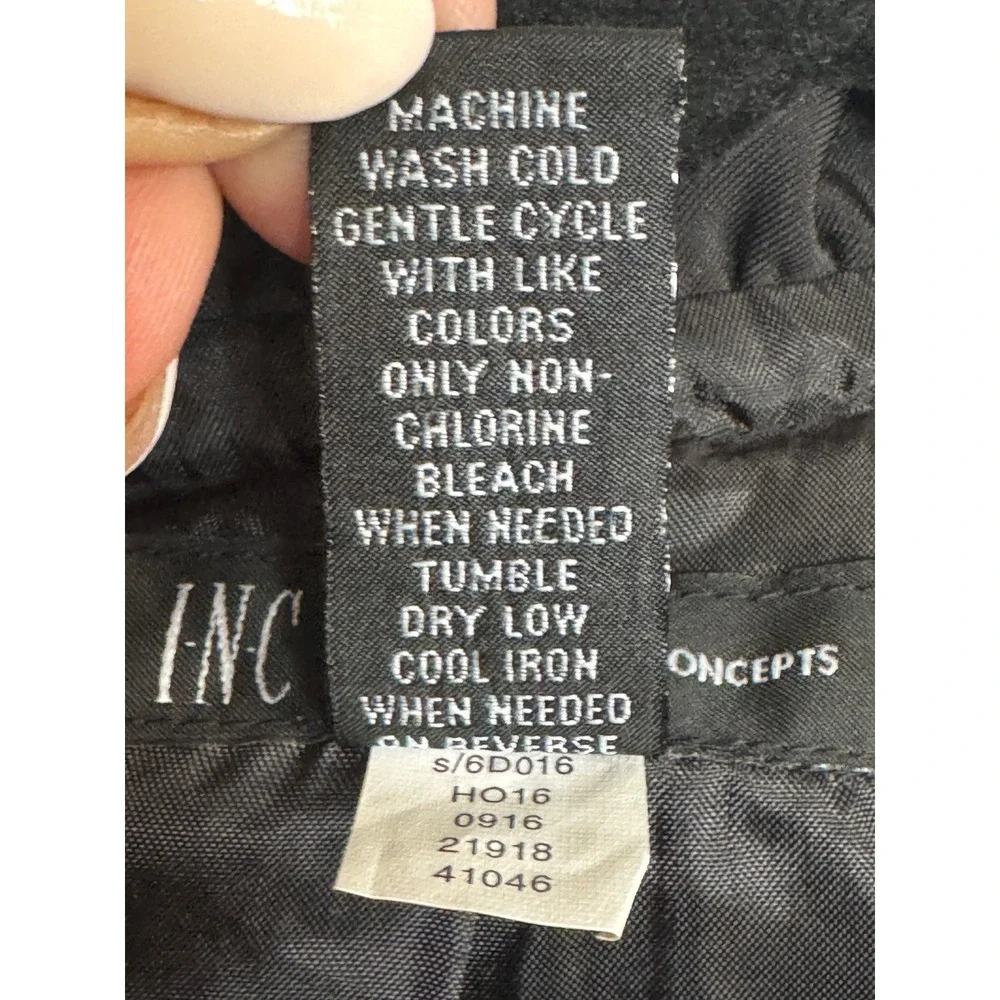 INC Black Velvet Goth Romantic Ruffle Blazer M Jacket Equestrian Riding Fairy - Picture 5 of 16